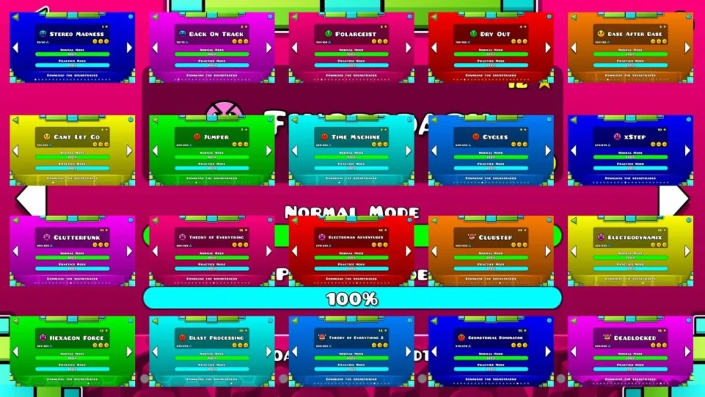 niveles de Geometry Dash